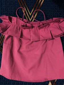 Pink Ruffle Top