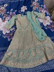Elegant Stone Work Gown For Wedding