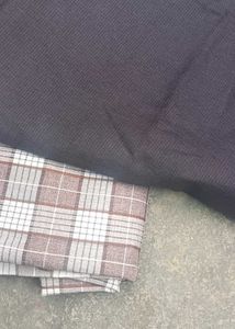 पैंट शर्ट अनसटीच- Black & Plaid