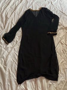 y2k Black mesh kurti with handwork