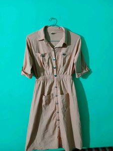 Peach Color Stretchable Dress 🥰