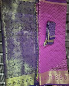 Elegant Purple Saree with Blouse