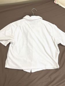 H&amp;M White Button-Up Top