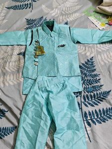 Boys&#39; Blue Duck Waistcoat Set