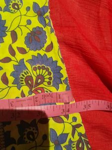 BIBA Lime Yellow Straight Bohemian Printed Kurta-S