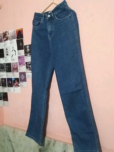 Dark Blue Wide Leg Jeans