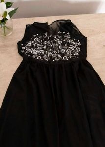 Embellished Party Wear Black Gown!!