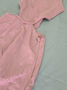 ZARA Mauve Cut Out Midi Dress
