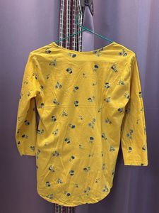Yellow Floral Print Top