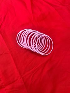 Pink Thread Bangles Set Of 10