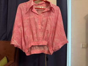 Pink Patterned Blouse
