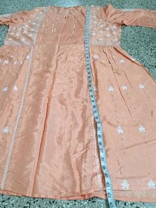 Plus Size W Peach Kurta