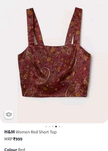 H&amp;M Floral Silk Pants and croptop