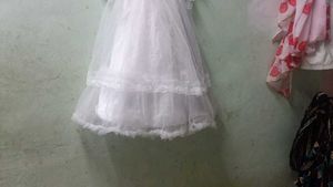 White Tulle Dress With Hairband