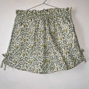 Floral Print Mini Skirt