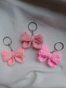 Crochet Bow Keychain 🎀