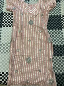 Blush Bloom Straight Kurti