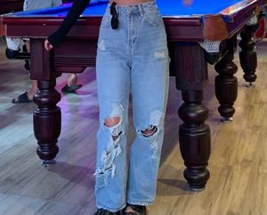 URBANIC Straight Leg Torn Jeans