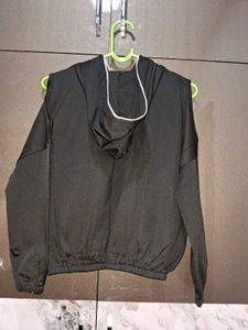 🎊🎆🎄🎉Sale Black Hoodie shoulder cut