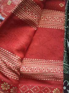 Bandhani. Red Saree with Blouse
