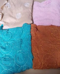 4 Combo Set Embroidery Duptta