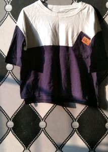 Blue &amp; White Oversized T-shirt