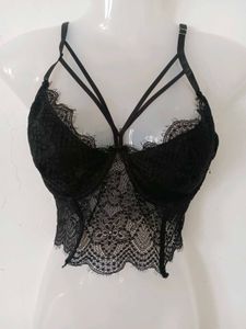black sexy corset top