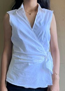 White Wrap Top