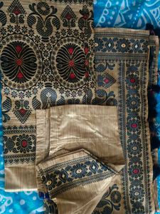 Elegant Patterned Assamese Mekhala Chador