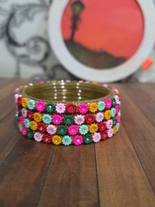 Colorful Floral Bangle Set