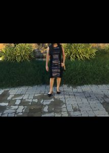 Green Textured Top and Bodycone Dress