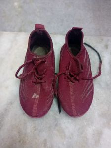 Burgundy Knit Sneakers