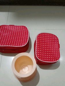 Red Pouches (Set of 2)