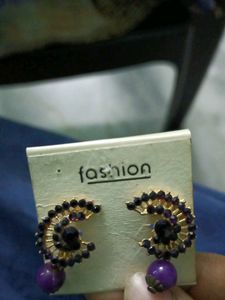 Beautiful  Stone Studded Earring With Embellished