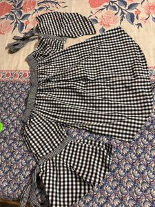 Off-Shoulder Gingham Top