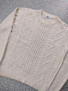 Cream Cable Knit Sweater