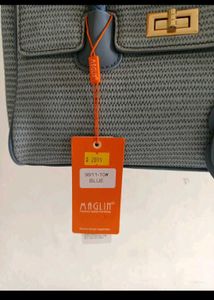 Elegant Blue Woven Handbag