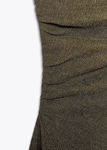 Olive green ruched Mini Dress