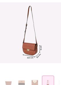 Iykyk Compact Brown Textured Crossbody Bag