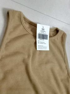 Tan Sleeveless Bodycon Dress