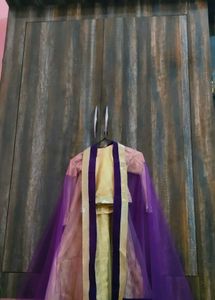 Elegant Lehenga Choli Purple And Cream Colour...