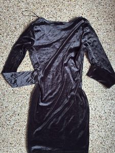 Black Velvet Bodycon Mini Dress