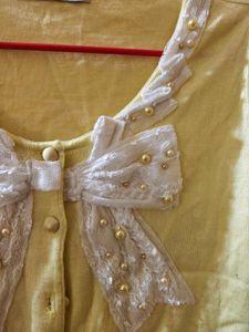 Cute Yellow Button-Up Cardigan