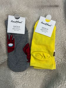 Iron Man &amp; Sponge Bob Print Socks