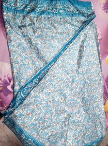 Combo Of Two Sarees Sky Blue &amp; Multi Color Saree