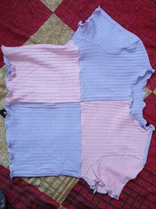 Cute Color Block Crop Top
