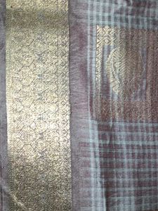 Purple &amp; Teal Checkered Saree