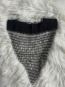 Black Chainmail Collar Necklace
