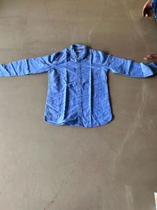 US POLO Stylish Blue Boys Full Sleeves Shirt