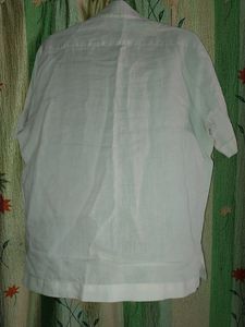 White Colour Simple Men Shirt